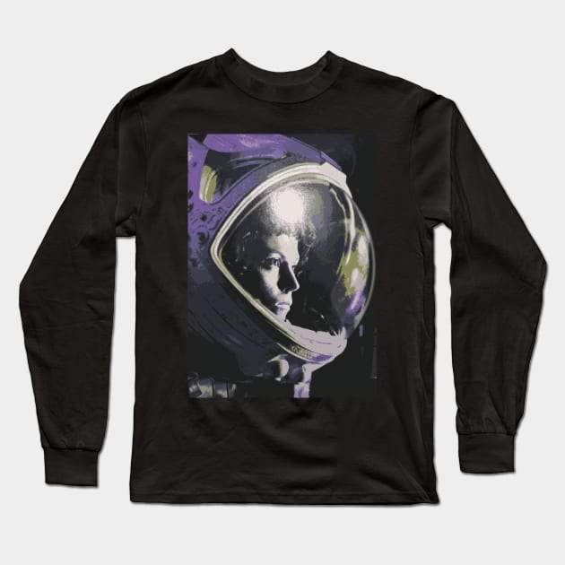 Alien movie (1979): Ripley in Helmet Poster Print Long Sleeve T-Shirt by SPACE ART & NATURE SHIRTS 